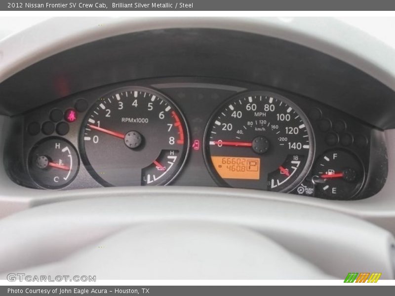 Brilliant Silver Metallic / Steel 2012 Nissan Frontier SV Crew Cab