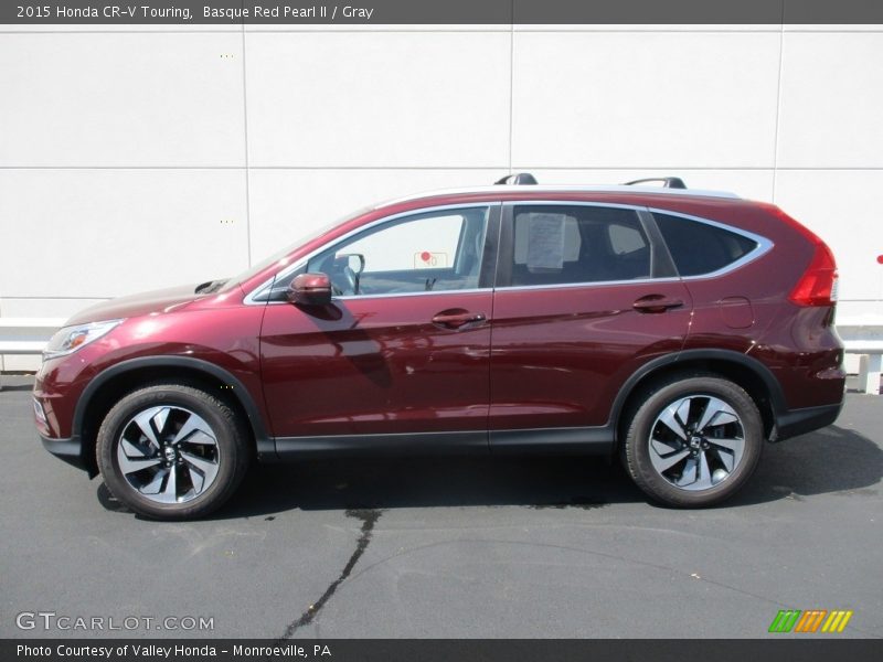 Basque Red Pearl II / Gray 2015 Honda CR-V Touring