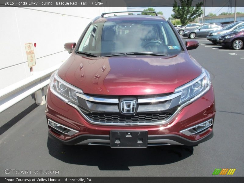 Basque Red Pearl II / Gray 2015 Honda CR-V Touring