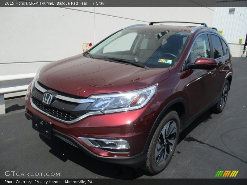 Basque Red Pearl II / Gray 2015 Honda CR-V Touring