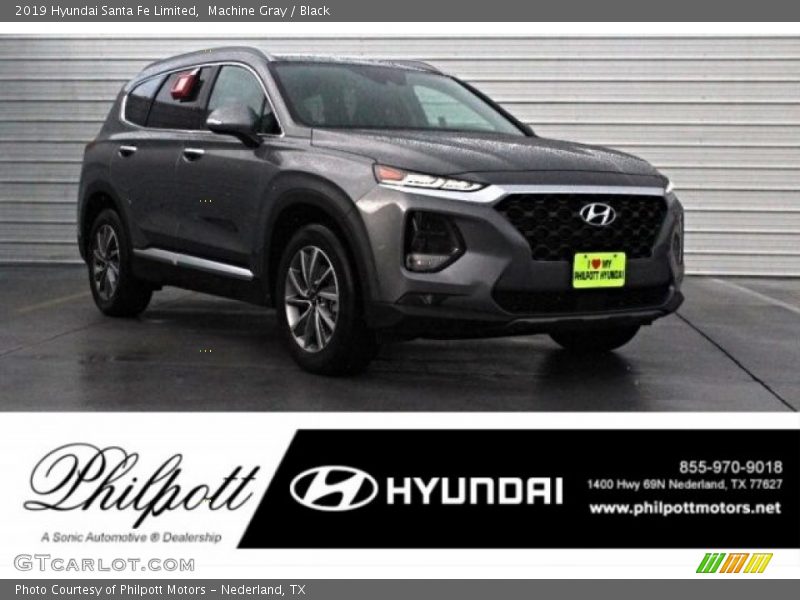 Machine Gray / Black 2019 Hyundai Santa Fe Limited