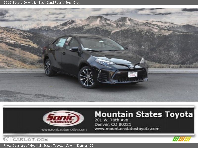 Black Sand Pearl / Steel Gray 2019 Toyota Corolla L