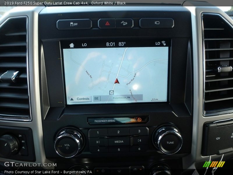 Navigation of 2019 F250 Super Duty Lariat Crew Cab 4x4