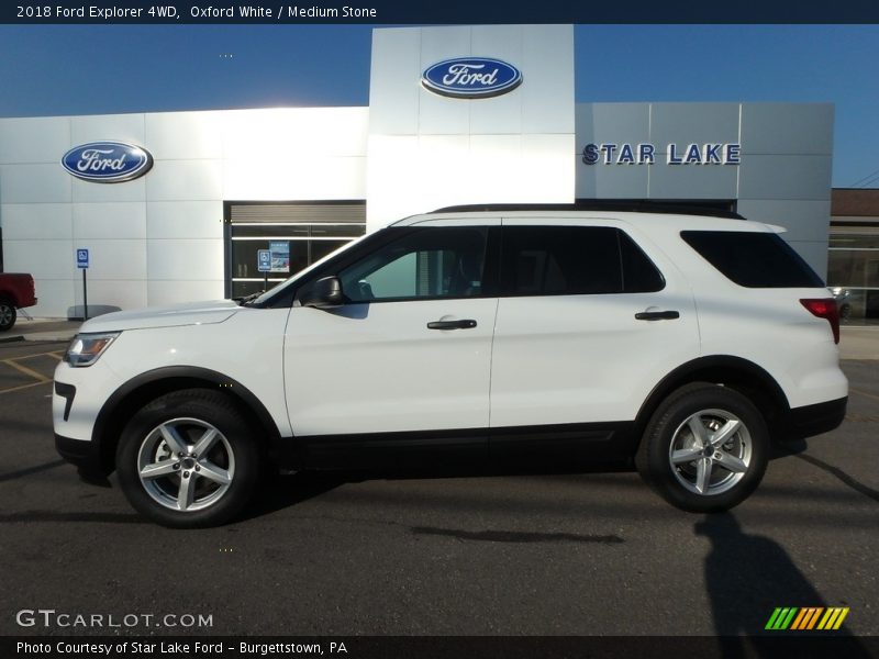 Oxford White / Medium Stone 2018 Ford Explorer 4WD
