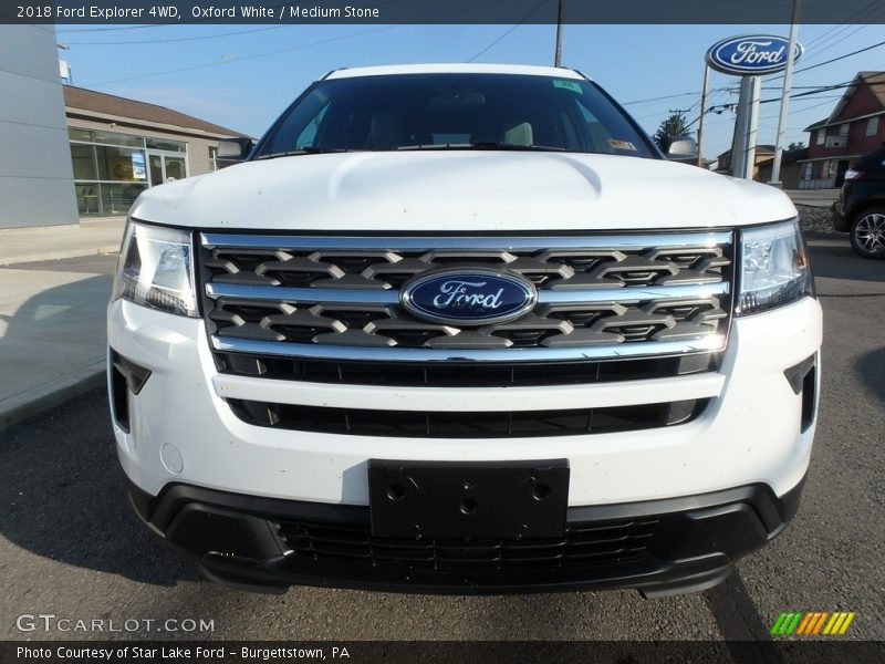 Oxford White / Medium Stone 2018 Ford Explorer 4WD