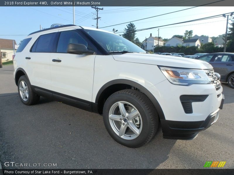 Oxford White / Medium Stone 2018 Ford Explorer 4WD