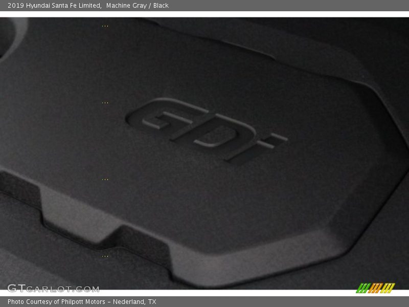 Machine Gray / Black 2019 Hyundai Santa Fe Limited