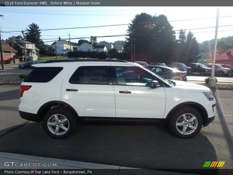 Oxford White / Medium Stone 2018 Ford Explorer 4WD