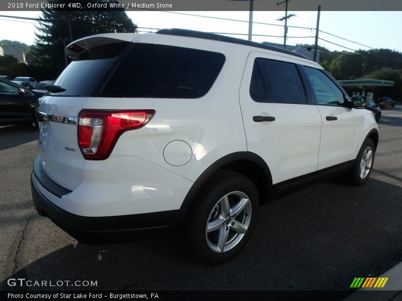 Oxford White / Medium Stone 2018 Ford Explorer 4WD