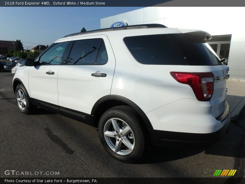 Oxford White / Medium Stone 2018 Ford Explorer 4WD