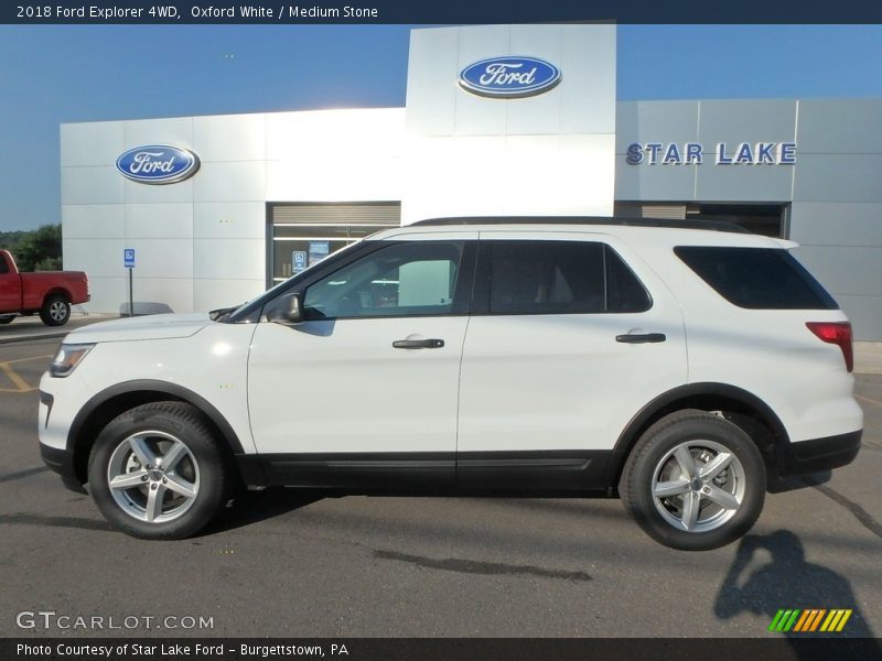 Oxford White / Medium Stone 2018 Ford Explorer 4WD