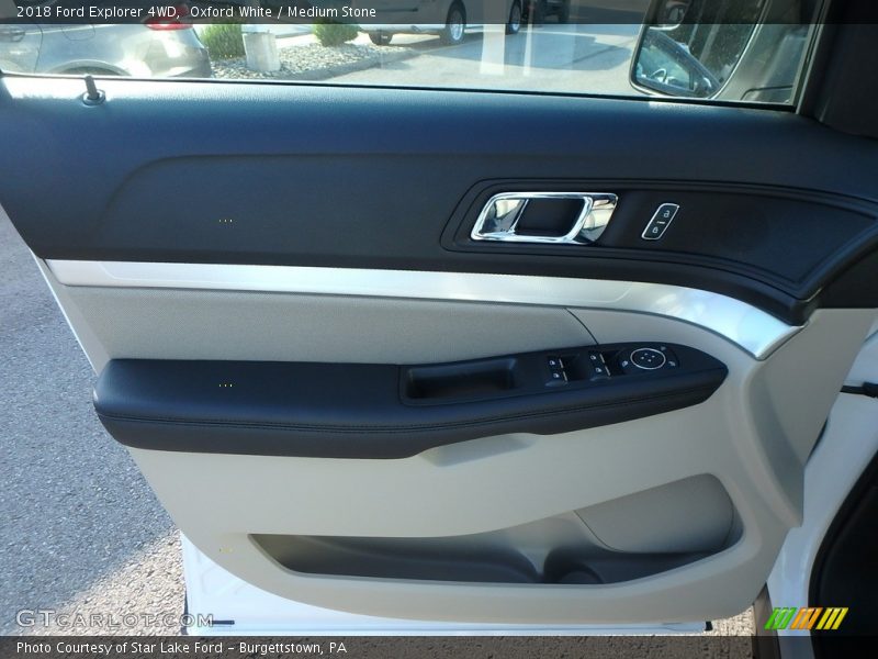 Oxford White / Medium Stone 2018 Ford Explorer 4WD