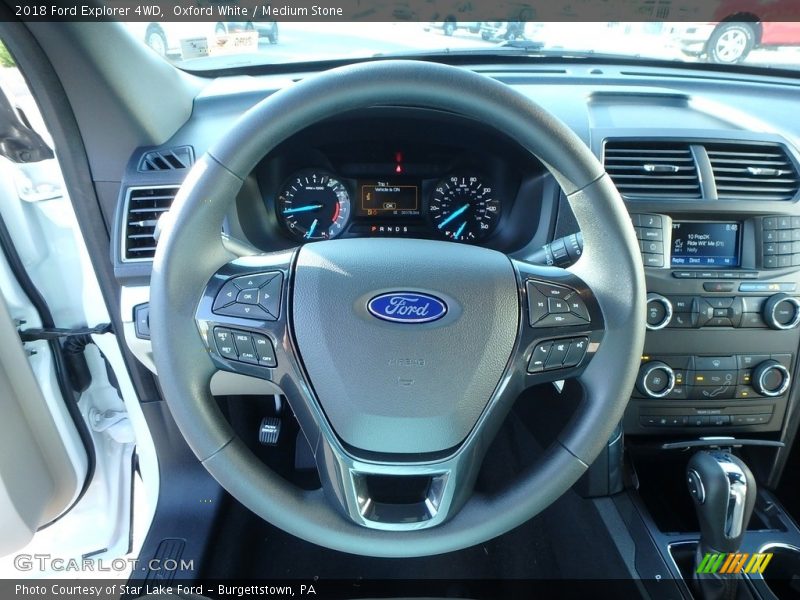 Oxford White / Medium Stone 2018 Ford Explorer 4WD