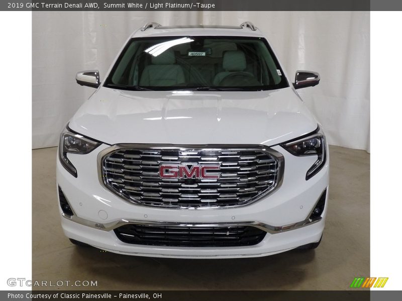 Summit White / Light Platinum/­Taupe 2019 GMC Terrain Denali AWD