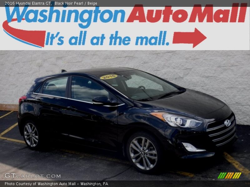 Black Noir Pearl / Beige 2016 Hyundai Elantra GT