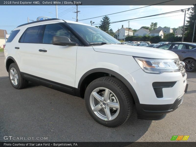 Oxford White / Ebony Black 2018 Ford Explorer 4WD