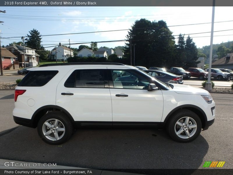 Oxford White / Ebony Black 2018 Ford Explorer 4WD