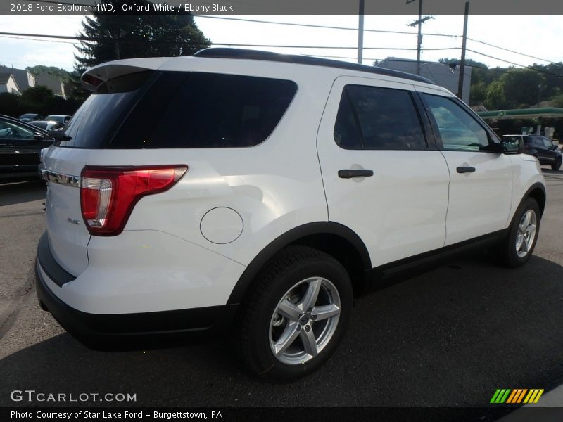Oxford White / Ebony Black 2018 Ford Explorer 4WD