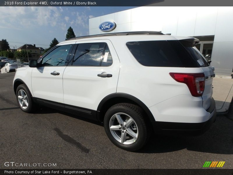 Oxford White / Ebony Black 2018 Ford Explorer 4WD