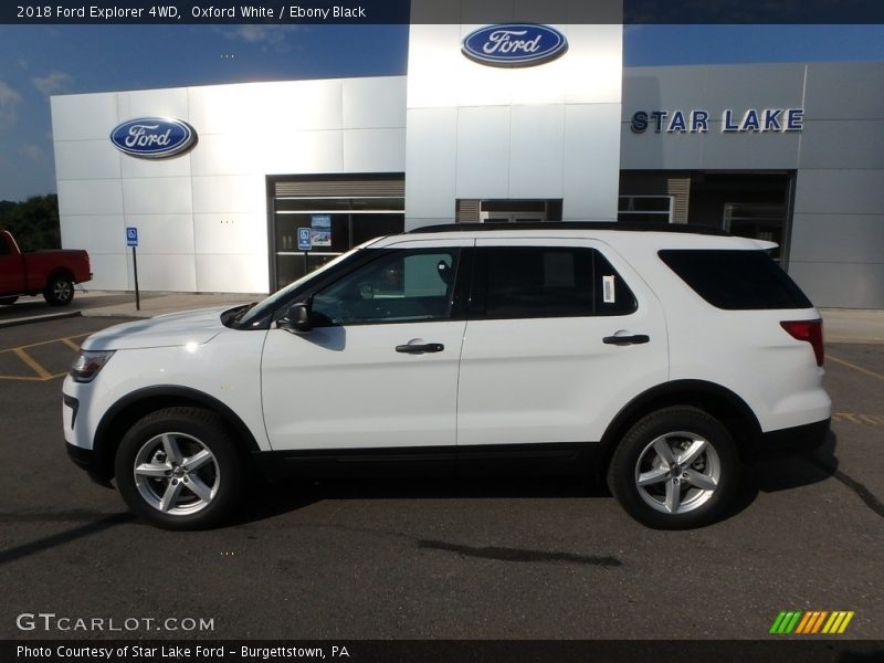 Oxford White / Ebony Black 2018 Ford Explorer 4WD