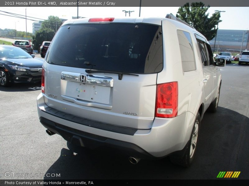 Alabaster Silver Metallic / Gray 2013 Honda Pilot EX-L 4WD