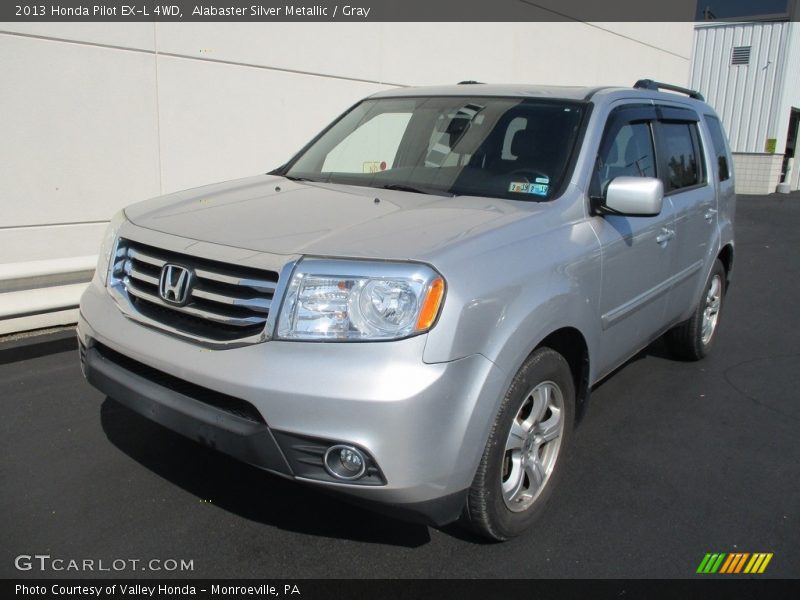 Alabaster Silver Metallic / Gray 2013 Honda Pilot EX-L 4WD