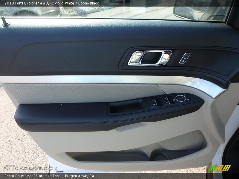 Oxford White / Ebony Black 2018 Ford Explorer 4WD