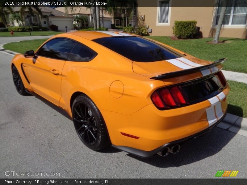 Orange Fury / Ebony 2018 Ford Mustang Shelby GT350