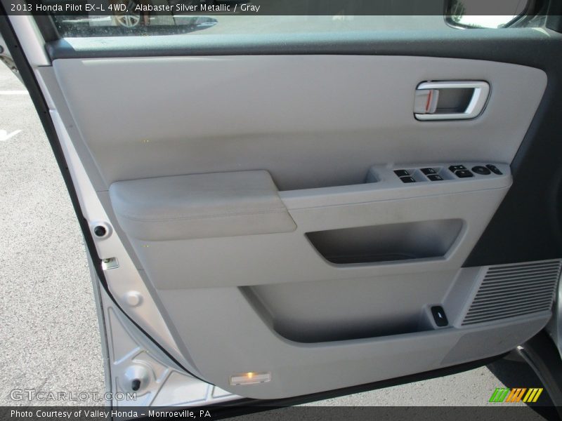 Alabaster Silver Metallic / Gray 2013 Honda Pilot EX-L 4WD