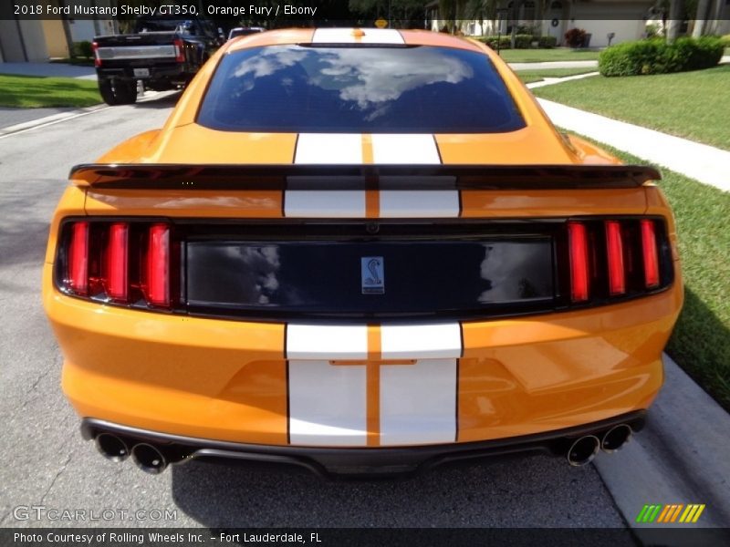 Orange Fury / Ebony 2018 Ford Mustang Shelby GT350