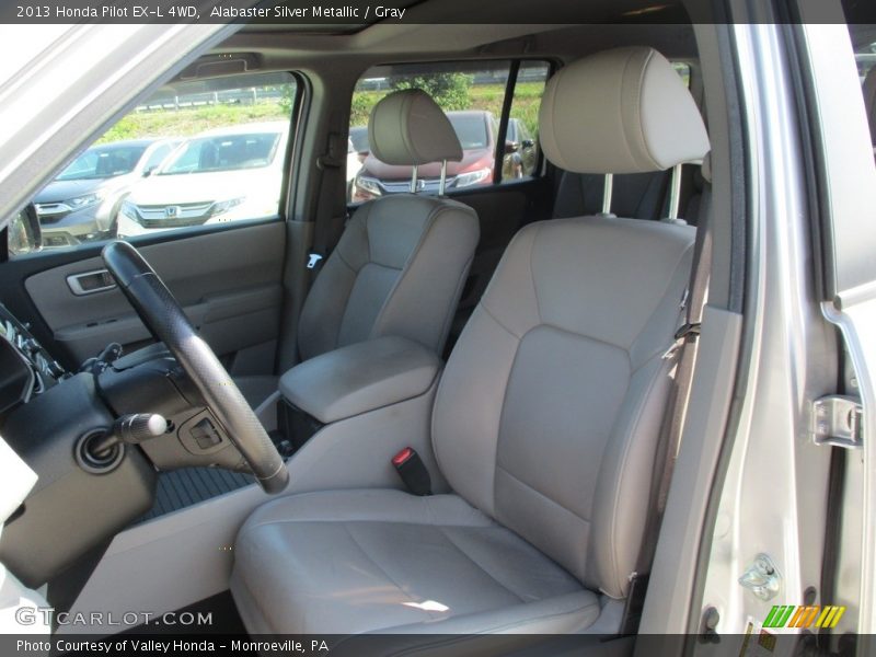 Alabaster Silver Metallic / Gray 2013 Honda Pilot EX-L 4WD