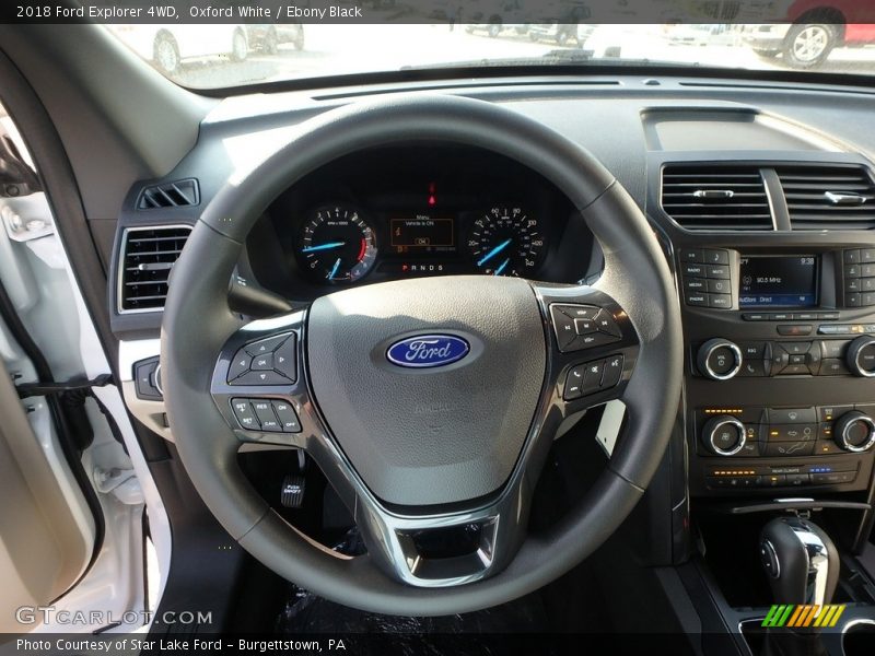 Oxford White / Ebony Black 2018 Ford Explorer 4WD