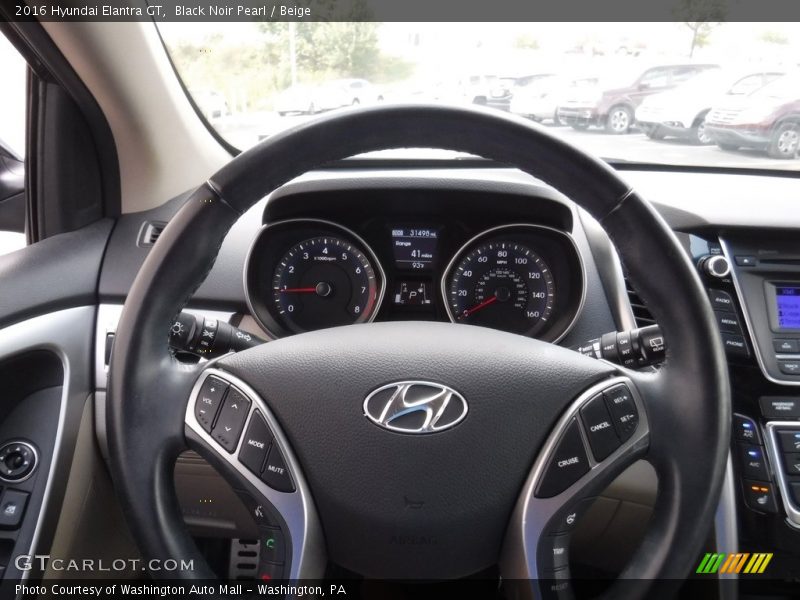 Black Noir Pearl / Beige 2016 Hyundai Elantra GT