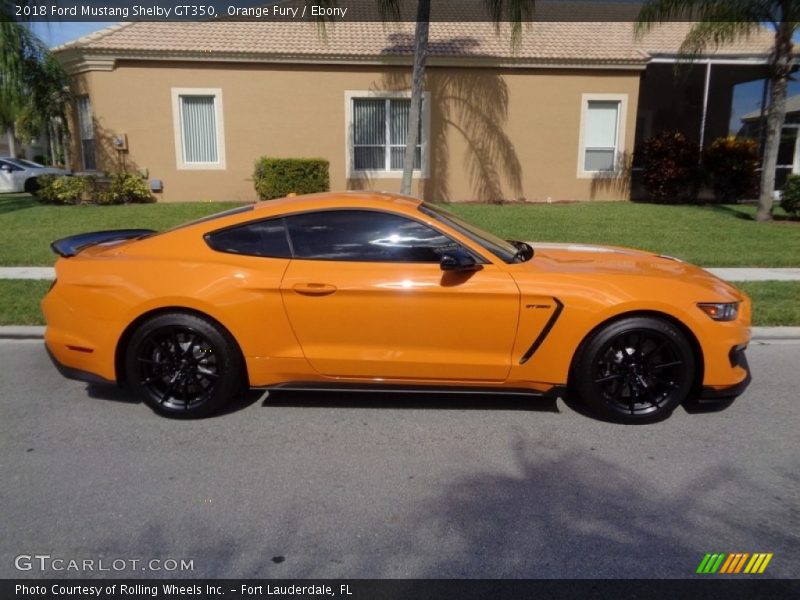 Orange Fury / Ebony 2018 Ford Mustang Shelby GT350