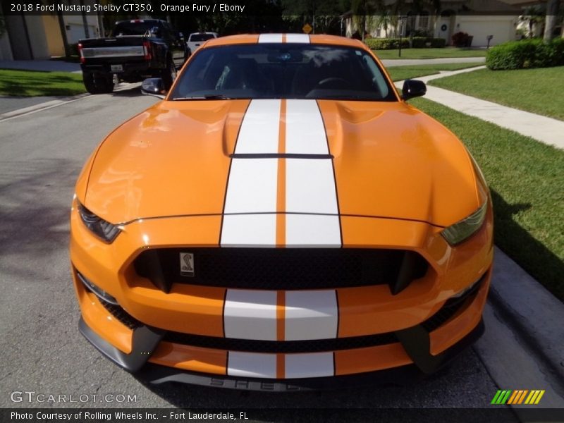 Orange Fury / Ebony 2018 Ford Mustang Shelby GT350