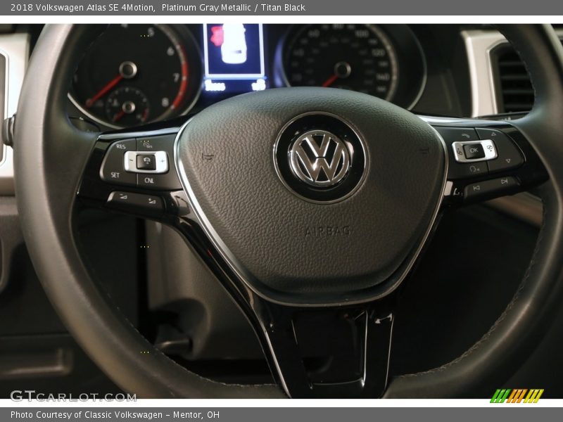 Platinum Gray Metallic / Titan Black 2018 Volkswagen Atlas SE 4Motion