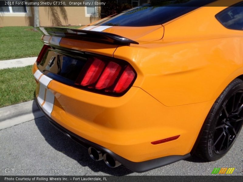 Orange Fury / Ebony 2018 Ford Mustang Shelby GT350