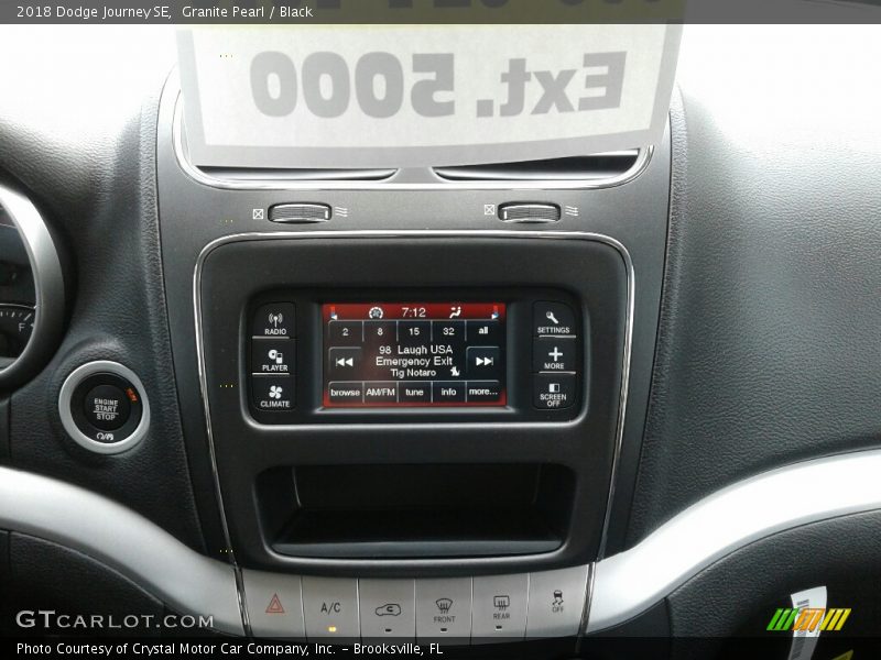 Granite Pearl / Black 2018 Dodge Journey SE