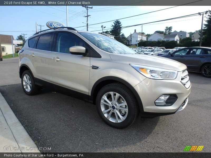 White Gold / Charcoal Black 2018 Ford Escape SE 4WD