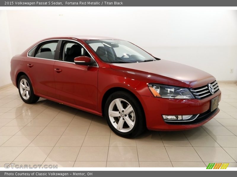 Fortana Red Metallic / Titan Black 2015 Volkswagen Passat S Sedan