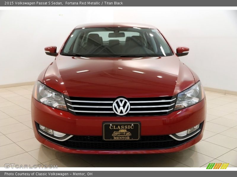 Fortana Red Metallic / Titan Black 2015 Volkswagen Passat S Sedan