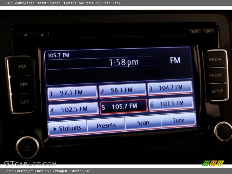 Fortana Red Metallic / Titan Black 2015 Volkswagen Passat S Sedan