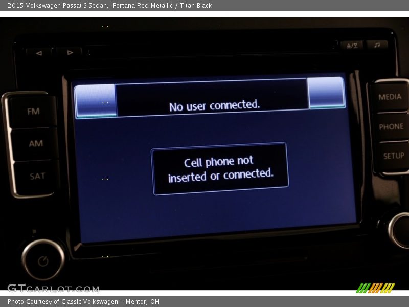 Fortana Red Metallic / Titan Black 2015 Volkswagen Passat S Sedan