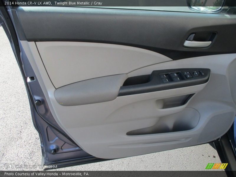 Twilight Blue Metallic / Gray 2014 Honda CR-V LX AWD