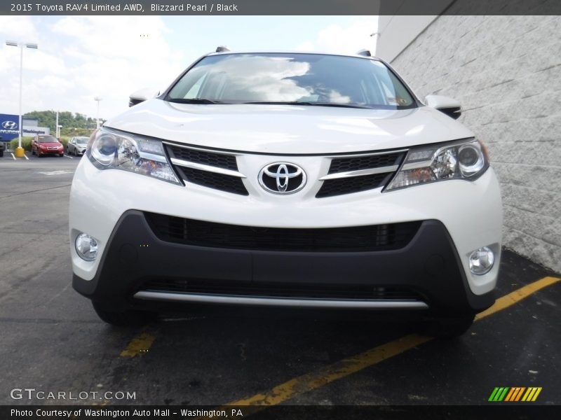 Blizzard Pearl / Black 2015 Toyota RAV4 Limited AWD