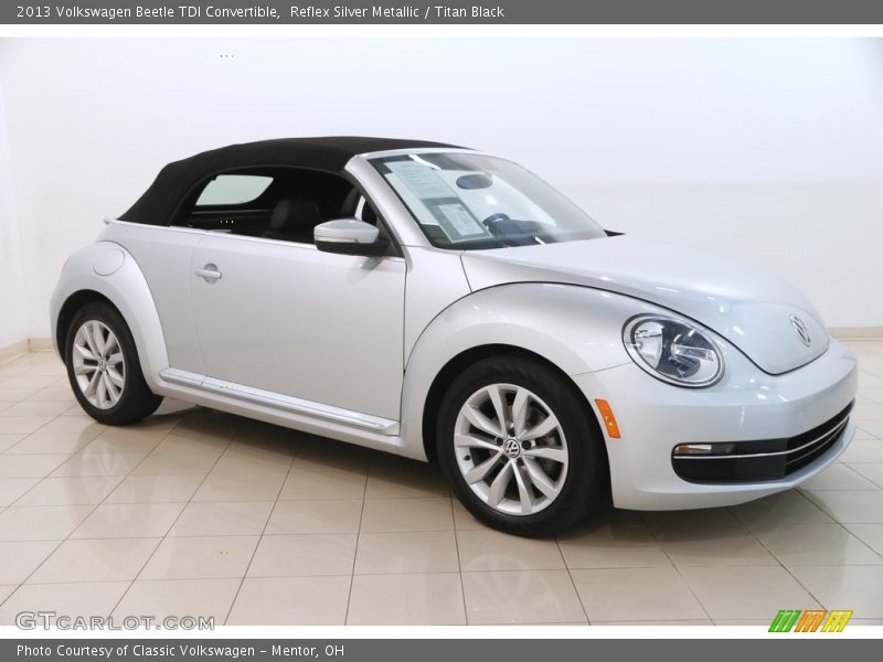 Reflex Silver Metallic / Titan Black 2013 Volkswagen Beetle TDI Convertible