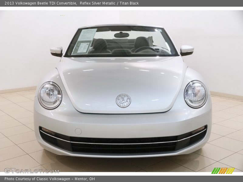 Reflex Silver Metallic / Titan Black 2013 Volkswagen Beetle TDI Convertible