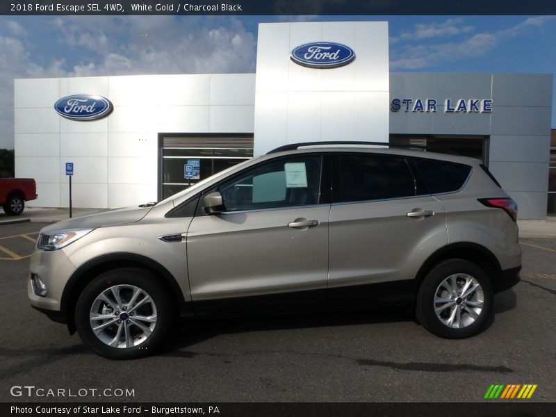 White Gold / Charcoal Black 2018 Ford Escape SEL 4WD