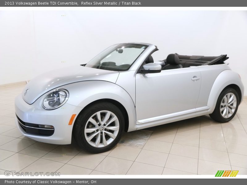 Reflex Silver Metallic / Titan Black 2013 Volkswagen Beetle TDI Convertible