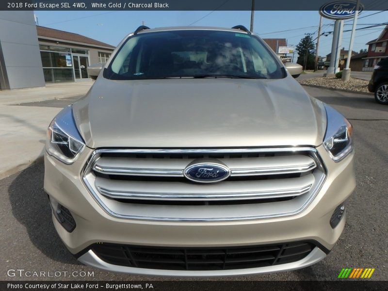 White Gold / Charcoal Black 2018 Ford Escape SEL 4WD